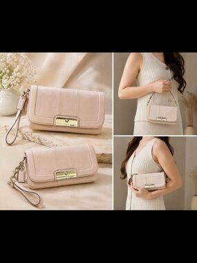 Coach Blush handbag or wristlet with Silver Hardware EUC